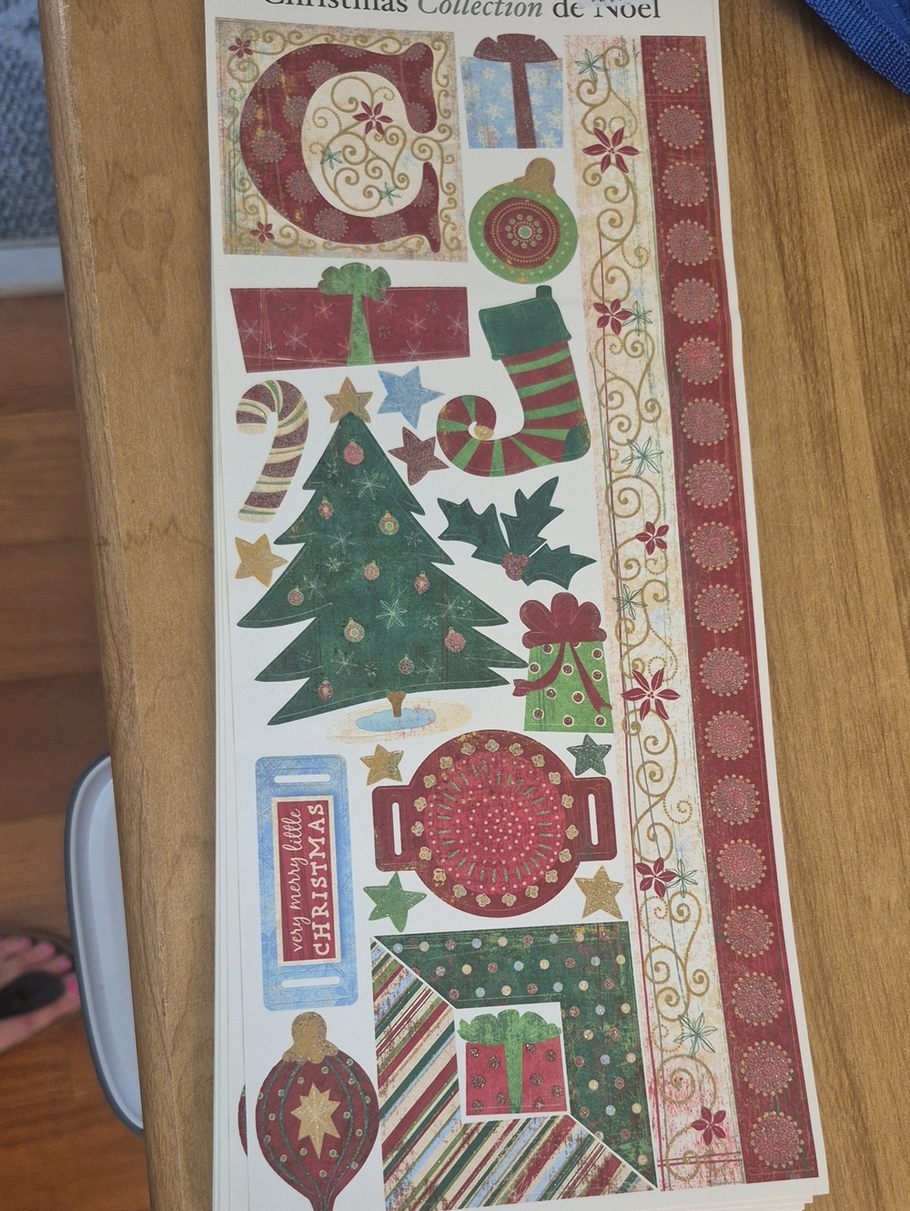 Festive Green & Red Christmas Sticker Sheet by